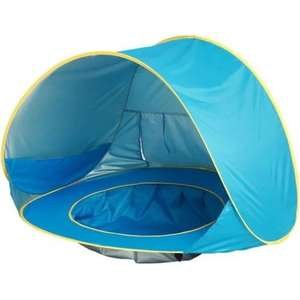 צליית חוף לילדים עם בריכה Playa צהוב/כחול