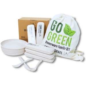 סט כלים משפחתי 5 סועדים ICAMP Go Green בז׳