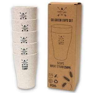 סט 5 כוסות 250 מ״ל GO GREEN ICAMP בז