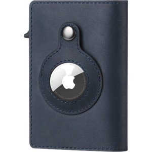 ארנק עור קפיץ SSL™ AirTag Popup Camel Mountain כחול כהה