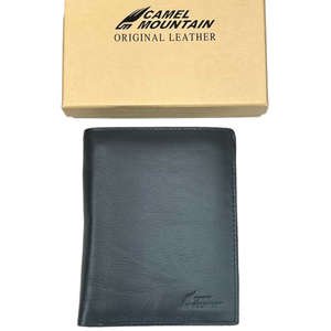 ארנק עור נאפה Camel Mountain Torino RFID שחור