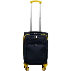 מזוודת טרולי Napolitano 20״ Camel Mountain כחול כהה צהוב