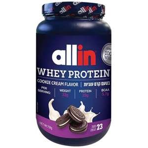 אבקת חלבון Allin 759 גרם קרם עוגיות
