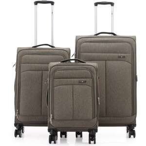 סט מזוודות Swiss Royal Brooklyn חאקי