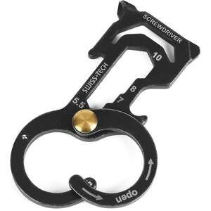 מולטיטול SWISS+TECH Carabiner 8 פונקציות שחור