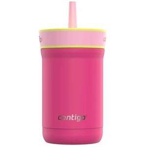 כוס נירוסטה עם קש Leighton Contigo 350 מ״ל ורוד פוקסיה