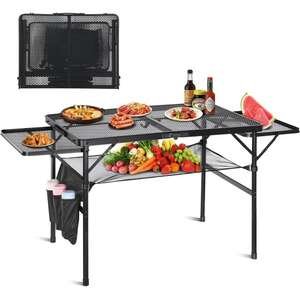 שולחן קמפינג מתקפל 90 ס״מ Fenix ICAMP שחור