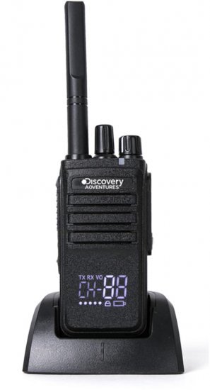 ווקי טוקי מקצועי (יחידה אחת) עם תחנת עגינה לטעינה ואוזניה אקוסטית Discovery DS-PX7