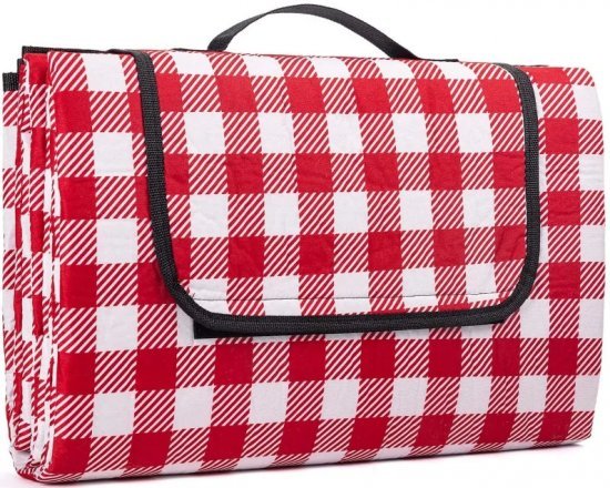 מפת פיקניק מתקפלת בגודל 1.3X1.45 מטרים I-CAMP - אדום לבן