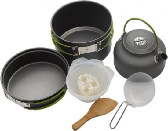 סט בישול לשטח עם קומקום 0.8 ליטר לשלושה אנשים - I-CAMP ATLAS