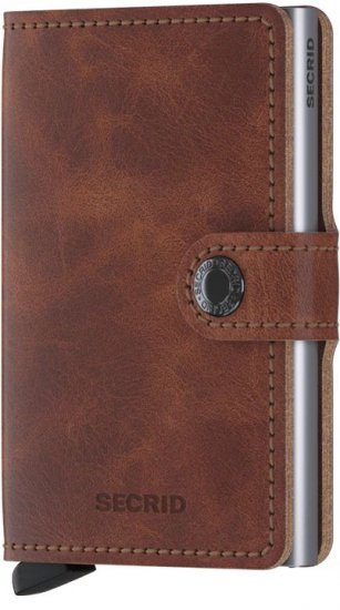 ארנק עור קומפקטי בעל הגנת Secrid Miniwallet RFID - חום וינטייג'