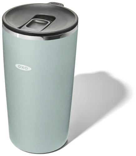 כוס תרמית עם סגירה קלה 475 מ”ל מבית OXO - צבע אפור