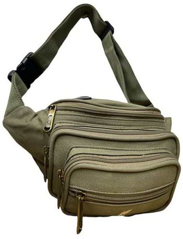 פאוץ' עם הרבה תאים דגם Scarlett Canvas מבית Camel Mountain - צבע ירוק