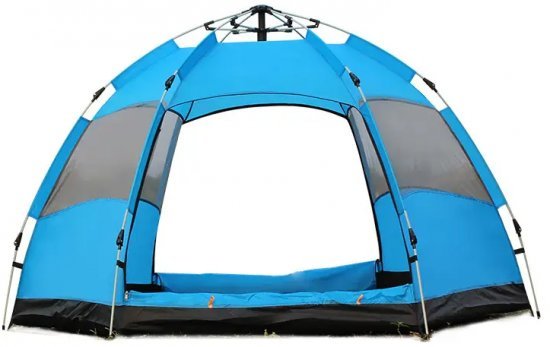 אוהל פתיחה מהירה משושה 2.4 דגם אבנר Playa - צבע כחול