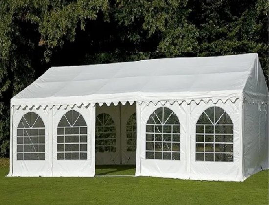 אוהל 4X10 לאירועים פרמיום מחוזק PVC מבית Playa - צבע לבן