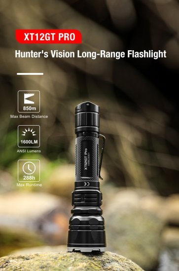 פנס טקטי דגם XT12GT PRO מבית Klarus