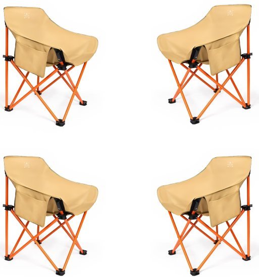 סט 4 כסאות קמפינג מתקפלים I CAMP Beaver - צבע בז'