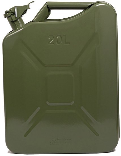 מיכל דלק צבאי מתכת - 20 ליטר צבע ירוק