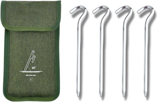 מארז 4 יתדות אלומיניום מקצועיות 18 ס''מ + נרתיק מבית I-CAMP