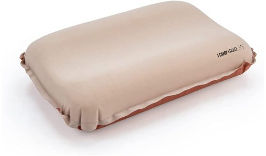 כרית מתנפחת Silent מבית I-CAMP - צבע בז' / כתום