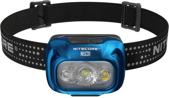 פנס ראש דגם NU31 עמיד למים IP66 מבית Nitecore - צבע כחול
