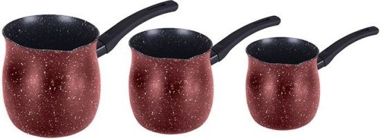 מארז 3 פינג'אנים 0.5/0.9 / 1.3 ליטר סדרת Coffee Collection מבית Food Appeal - חום כהה