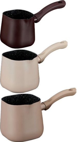 מארז 3 פינג'אנים 0.4/0.6 / 0.8 ליטר סדרת Coffee Collection מבית Food Appeal - צבע שמנת / מוקה / חום כהה