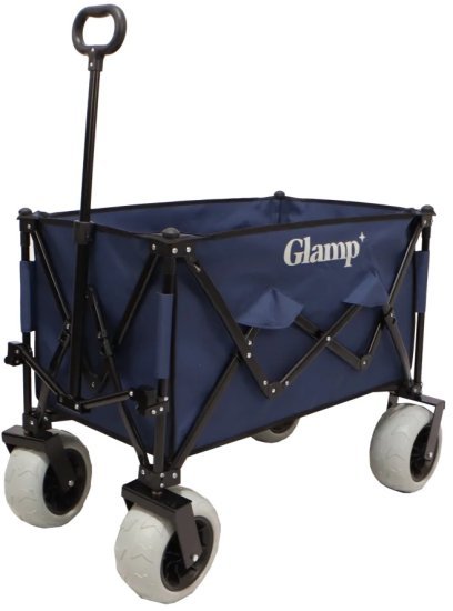 עגלת קמפינג מתקפלת עם גלגלי בלון מבית Glamp – כחול