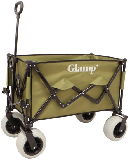 עגלת קמפינג מתקפלת עם גלגלי בלון מבית Glamp – ירוק