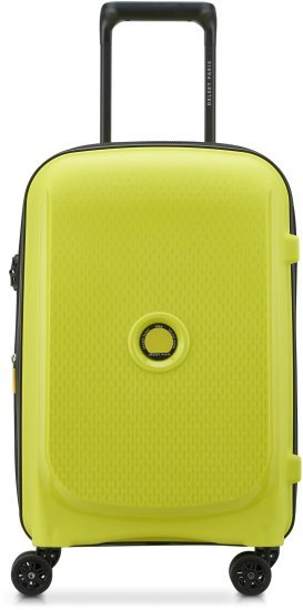 מזוודת טרולי עליה למטוס קשיחה מתרחבת 21 אינץ' דגם Belmont Plus מבית Delsey Paris - צבע ירוק