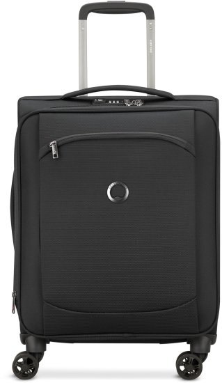 מזוודת טרולי רכה (בד) מתרחבת 20 אינץ' דגם Montmartre Air 2 Slim מבית Delsey Paris - צבע שחור