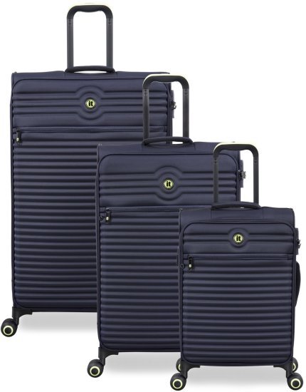 סט 3 מזוודות רכות (בד) 20/25 / 30 אינץ' דגם Circulator מבית ITluggage - צבע כחול