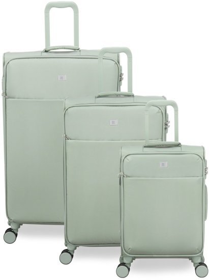 סט יוקרתי 3 מזוודות רכות (בד) 20/25 / 30 אינץ' דגם Lustrous Luxe מבית ITluggage - צבע ירוק