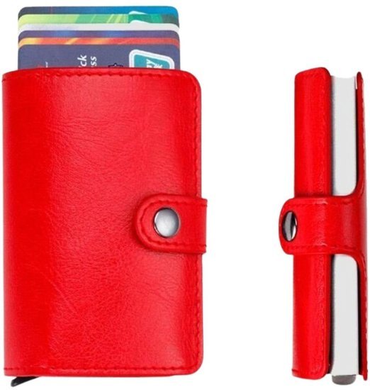 ארנק כרטיסים נשלף RFID דגם Element מבית Camel Mountain - צבע אדום