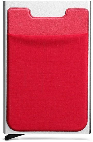 ארנק כרטיסים דק נשלף RFID דגם RFID Slim מבית Camel Mountain - צבע כסוף / אדום