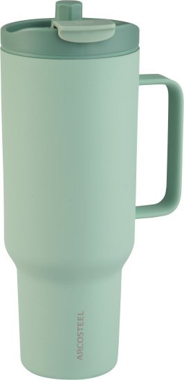 בקבוק תרמי מנירוסטה 1.2 ליטר + ידית מבית Arcosteel - צבע ירוק