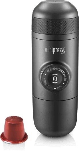 מכונת אספרסו ניידת Wacaco Minipresso NS - תואמת לקפסולות קפה Nespresso - כשר לשימוש בשבת ובמועדי ישראל על פי ההלכה מאושר מכון צומת