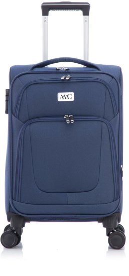 מזוודת טרולי מבד בגודל 20 אינץ' מבית AMC - צבע כחול