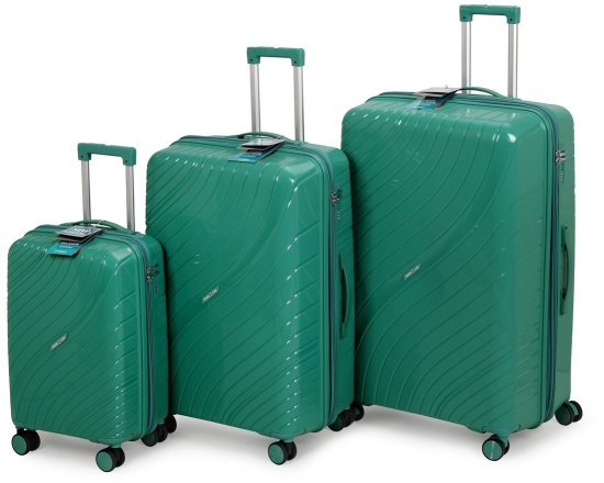 סט 3 מזוודות קשיחות 20/28 / 32 אינץ' Travel Club - צבע ירוק מנטה