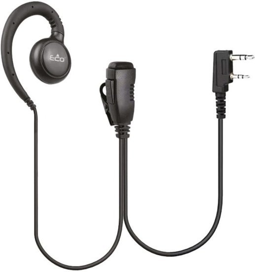 אוזניית קונכייה C-Shape CM-320 עם מיקרופון מבית ECO - צבע שחור