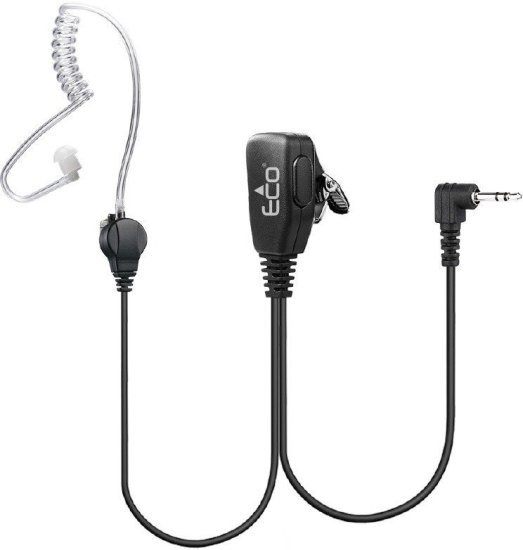 אוזניית שב''כ דגם AL-400 עם מיקרופון תואם MOTOROLA מבית ECO - צבע שחור