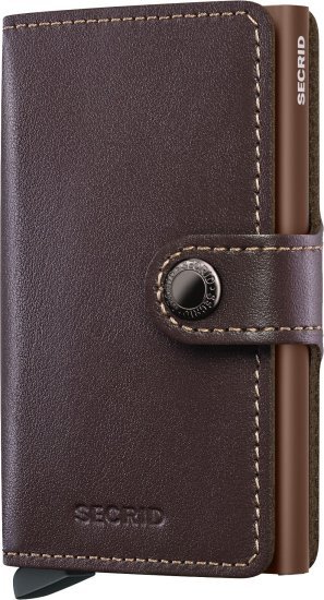 ארנק עור קומפקטי בעל הגנת Secrid Miniwallet RFID - צבע שוקולד