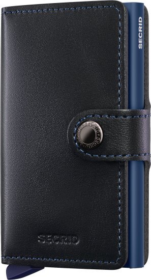 ארנק עור קומפקטי בעל הגנת Secrid Miniwallet RFID - צבע שחור כחול נייבי