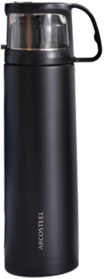 תרמוס מנירוסטה 350 מ''ל לשתייה קרה / חמה מבית Arcosteel - צבע שחור