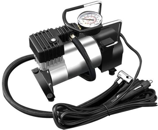 מדחס אוויר 12V מתכת 150 PSI כולל שעון לחץ OMEGA