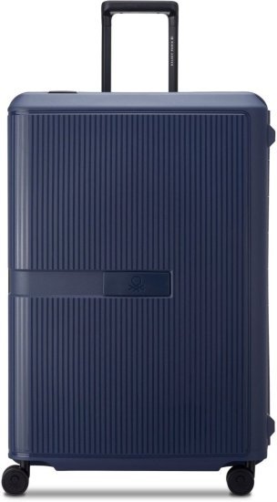 מזוודה קשיחה ללא רוכסן 28 אינץ' דגם Color Block Hardside מבית Delsey Paris - צבע כחול Navy