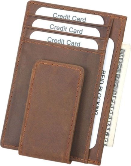 מחזיק כרטיסים מעור דגם The Skorionyx Elite מבית Camel Mountain - צבע חום