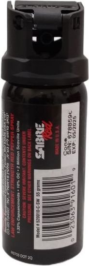 גז פלפל 55 גרם להגנה עצמית Sabre Red - צבע שחור