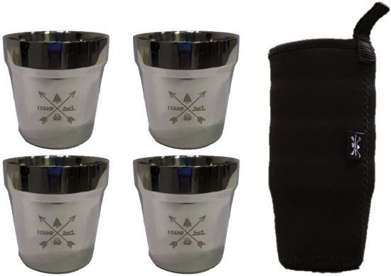 סט כוסות דופן כפולה לשטח 180 מ''ל I-CAMP